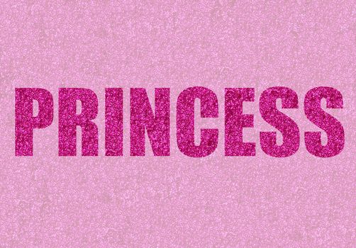 princess written in pink glitter