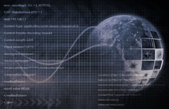 Business Technology Concept as a Abstract Art