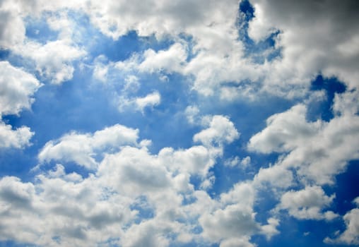 Cloud in blue sky background