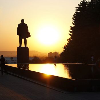 Lenin's square. Lenin's memorial and fontain of tears
