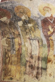 Old fresco on the wall of St.Nicholas church, Demre