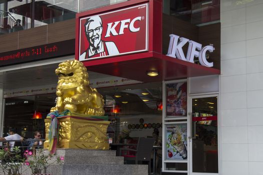 BANGKOK, THAILAND- OCT 5TH: A branch of KFC on Sukhumvit Road, Bangkok on October 5th 2012. The first KFC opened in Thailand in 1984 and there are now over 400 branches.