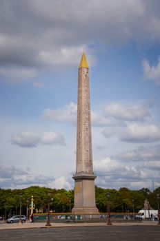 The Luxor obelisk in the Place de la Concorde in Paris.