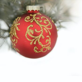 Christmas Decoration. Holiday Decorations Isolated on White Background 