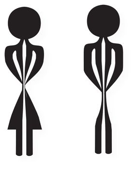 man and woman toilet icon