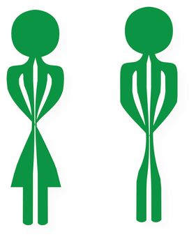 man and woman toilet icon