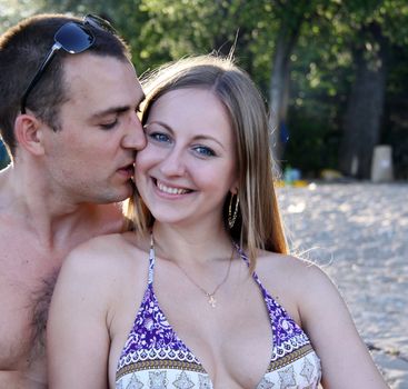 Portrait of a happy young couple