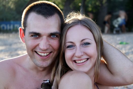 Portrait of a happy young couple