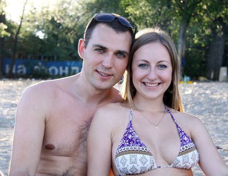 Portrait of a happy young couple