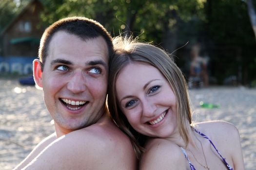 Portrait of a happy young couple