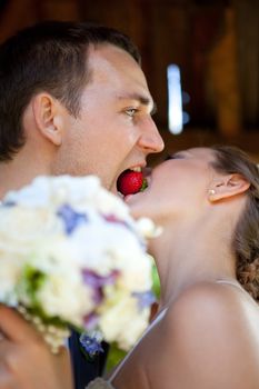 wedding shot of bride