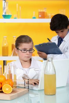 Children in the laboratory