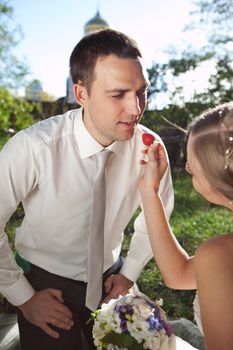 wedding shot of bride