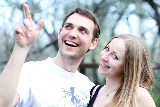 Portrait of a happy young couple