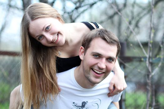 Portrait of a happy young couple