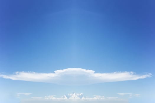 The beautiful white clouds and blue sky