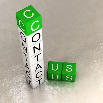 Contact us made of cubes