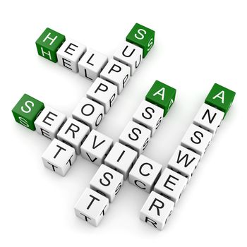 Crosswords with several help related words