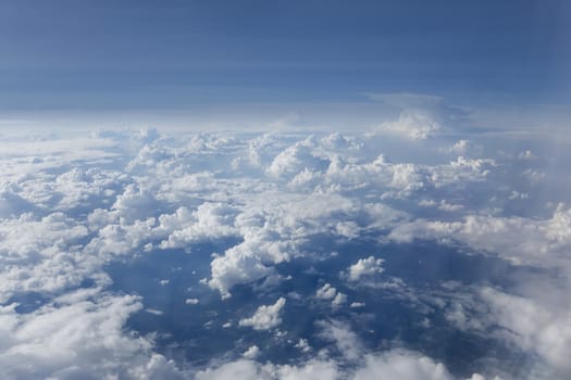 The beautiful white clouds and blue sky