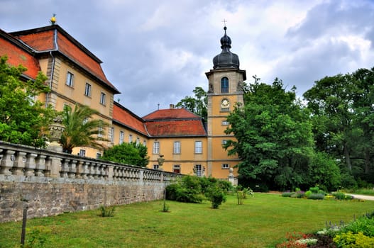 Nature of summer park of Schloss Fasanarie in Fulda, Hessen, Germany