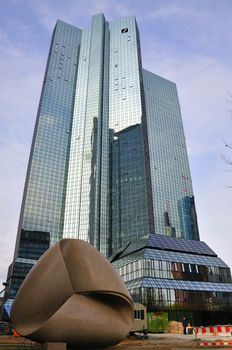 Deutsche Bank Skyscrapers in Frankurt, Hessen, Germany