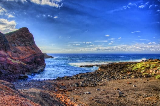 Coast near Punto Teno Lighthouse in north-west coast of Tenerife, Canarian Islands