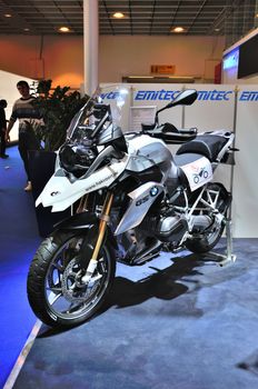 FRANKFURT - SEPT 14: R 1200 GS ADVENTURE presented as world premiere at the 65th IAA (Internationale Automobil Ausstellung) on September 14, 2013 in Frankfurt, Germany