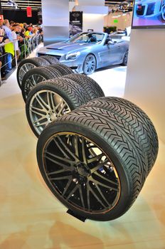 FRANKFURT - SEPT 14: Brabus Tires (Wheels) presented as world