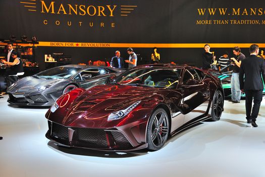 FRANKFURT - SEPT 14: Ferrari Mansory 458 Italia presented as world premiere at the 65th IAA (Internationale Automobil Ausstellung) on September 14, 2013 in Frankfurt, Germany