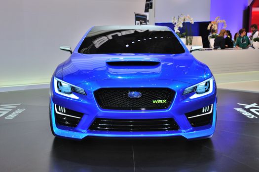 FRANKFURT - SEPT 14: Subaru WRX Concept presented as world premiere at the 65th IAA (Internationale Automobil Ausstellung) on September 14, 2013 in Frankfurt, Germany