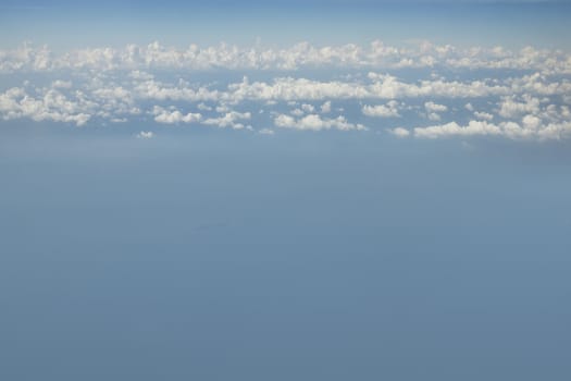 The beautiful white clouds and blue sky