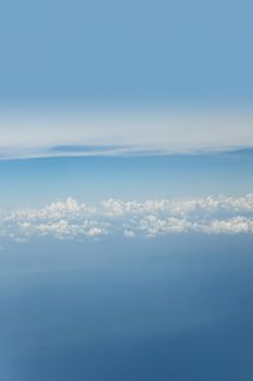 The beautiful white clouds and blue sky