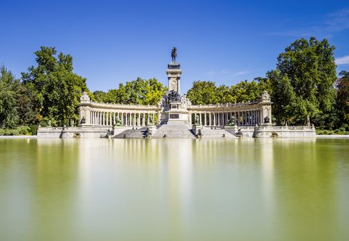 Monument to Alonso XII, Buen Retiro park, Madrid, Spain 