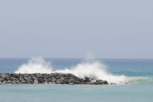 Waves over some Rocks  near the Atlantic Ocean