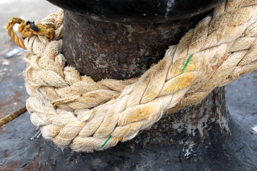 A Naval Rope on a Pier, in Canary Islands, Spain