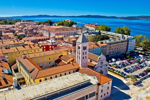 Zadar rooftops aerial city view, Dalmatia, Croatia