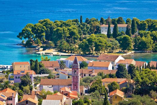 Beautiful coast of Croatia - Ugljan island in Dalmatia, Town of Preko