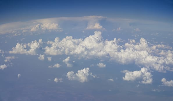 Airplane view of clouds