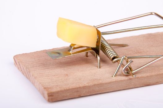 An image of mouse trap isolated on white