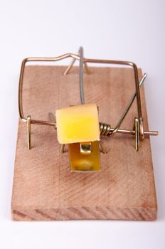 An image of mouse trap isolated on white