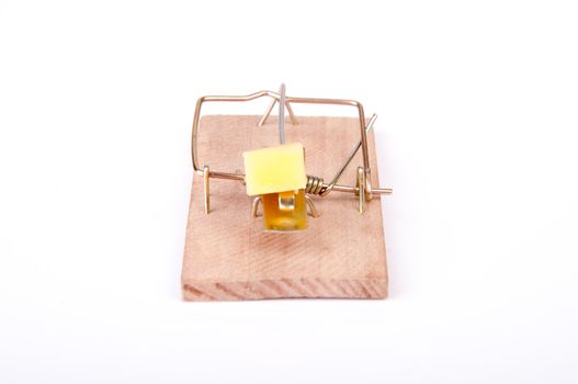 An image of mouse trap isolated on white