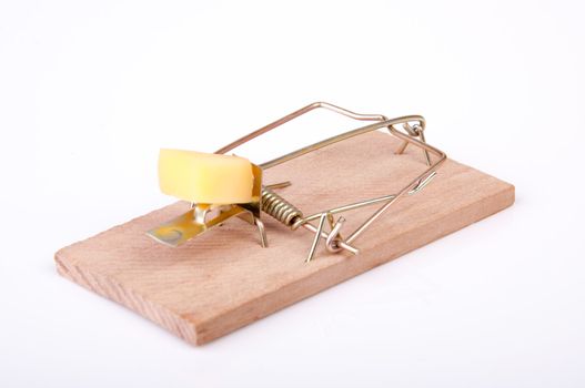 An image of mouse trap isolated on white
