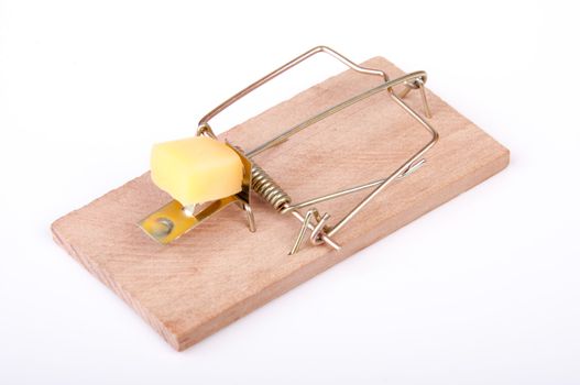 An image of mouse trap isolated on white