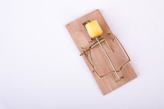 An image of mouse trap isolated on white