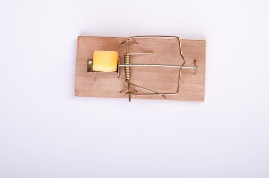 An image of mouse trap isolated on white