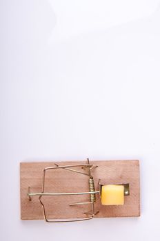 An image of mouse trap isolated on white