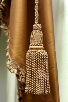 Close up elegance curtain tassel 