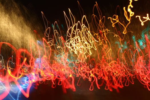 Abstract light background by photography technique