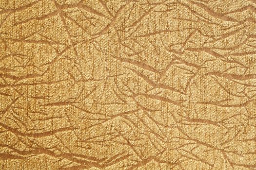 Close up golden color cloth texture