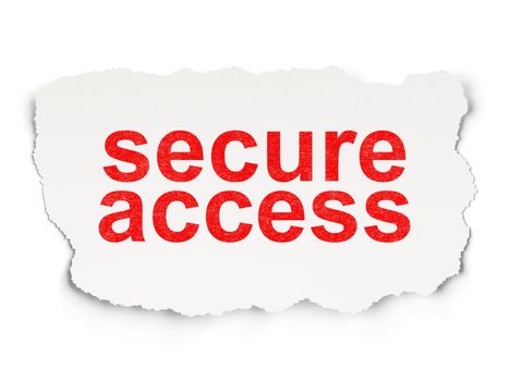 Security concept: torn paper with words Secure Access on Paper background, 3d render